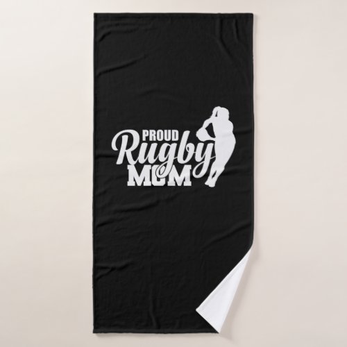 Proud Rugby Mom Football Sport Spieler Bath Towel