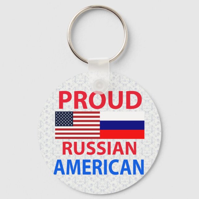 Proud Russian American Keychain (Front)