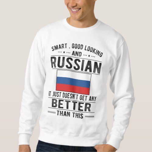 Proud Russian Flag Russia Heritage Russian Roots Sweatshirt