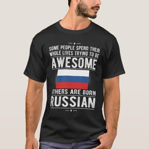 Proud Russian Flag Russia Heritage Russian Roots T_Shirt