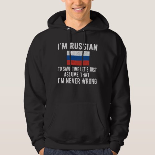Proud Russian Heritage Russia Roots Russian Flag Hoodie