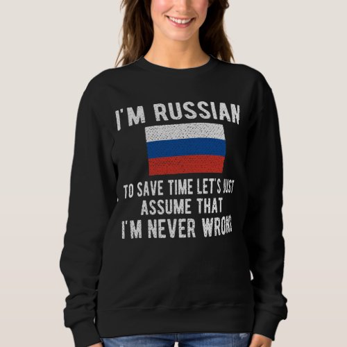 Proud Russian Heritage Russia Roots Russian Flag Sweatshirt