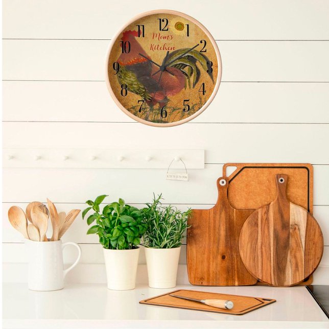 PROUD RUSTIC ROOSTER AMERICANA CLOCK (Creator Uploaded)