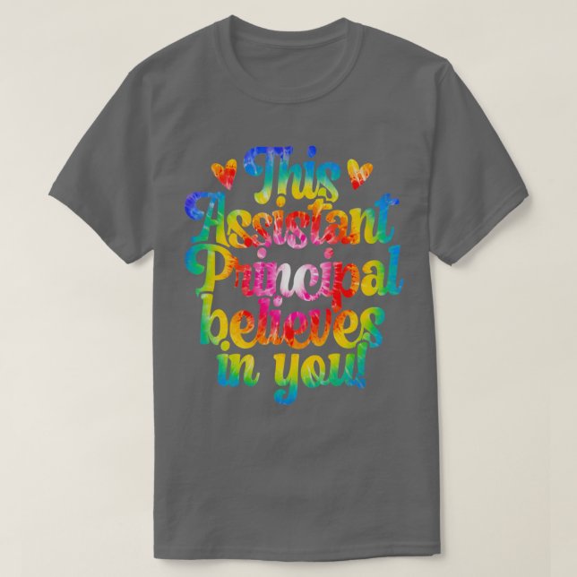 Proud School Assistant Principal Appreciation Gift T-Shirt (Design Front)