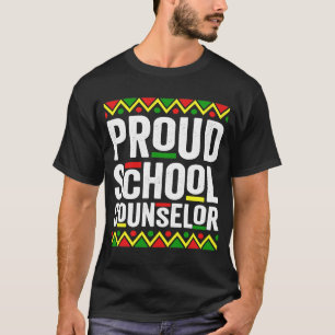 Proud School Counselor Africa Black History Month  T-Shirt