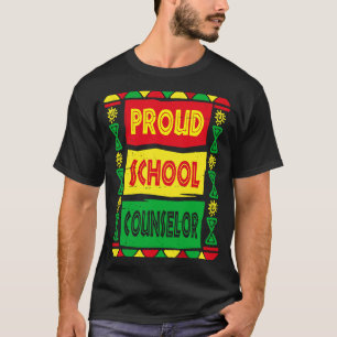 Proud School Counselor Africa Pride Black History T-Shirt