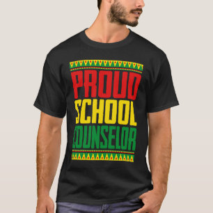 Proud School Counselor Black History Month African T-Shirt