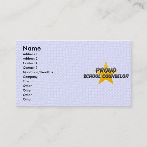 Customizable Proud School Counselor Business Card Templates