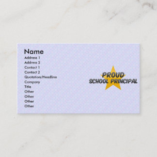 Proud School Principal Business Card