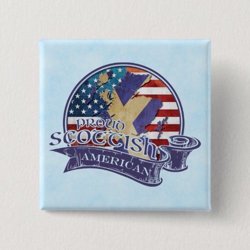 Proud Scottish American Badge Pinback Button