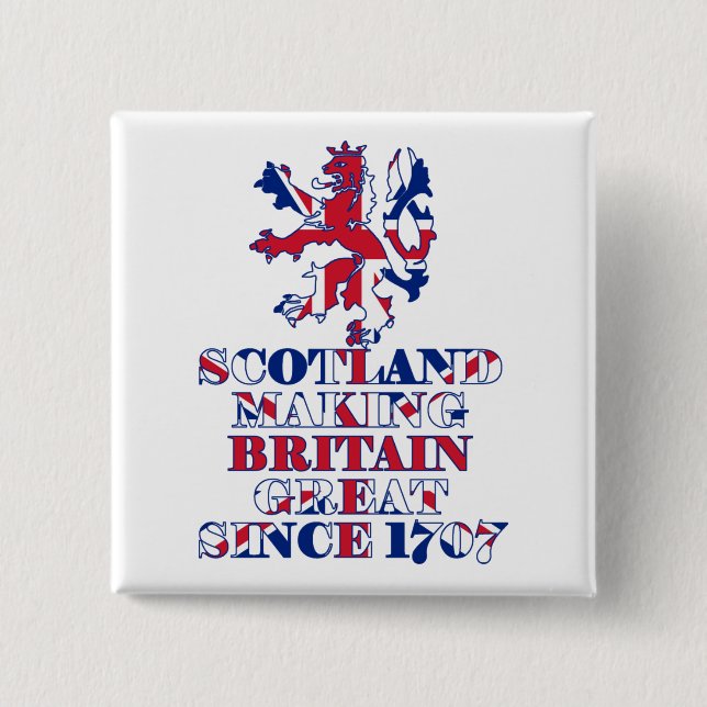 Proud Scottish and British Button (Front)