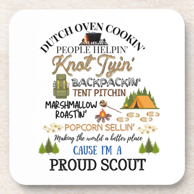 Proud Scout Coasters (Front)