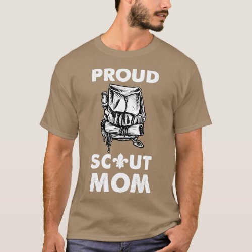 Proud Scout Mom Camping Scouting Lover  1  T_Shirt