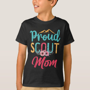 Proud Scout Mom Happy Mothers Day Camping Scouting T-Shirt