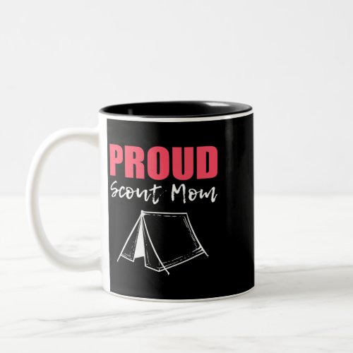 Proud Scout Mom Loving Mom Two_Tone Coffee Mug