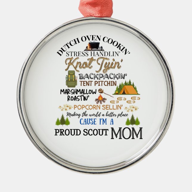 Proud Scout Mom Ornament (Front)