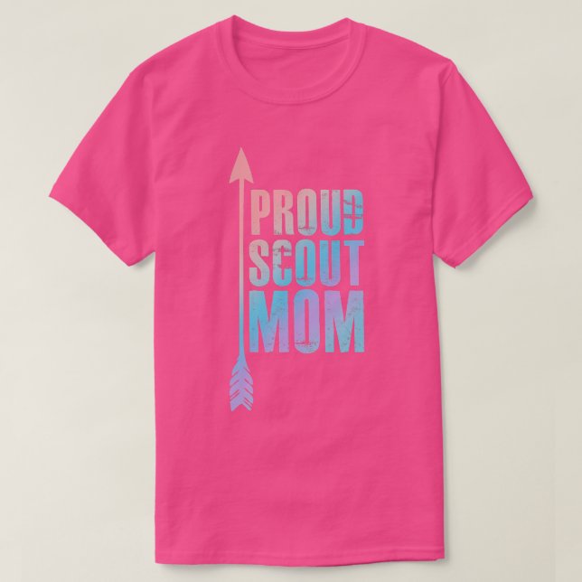 Proud Scout Mom  Parent Mother of Boy Girl Club  T-Shirt (Design Front)