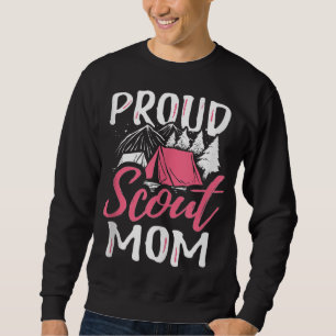 Proud Scout Mom Scouting Den Leader Cub Camping Tr Sweatshirt