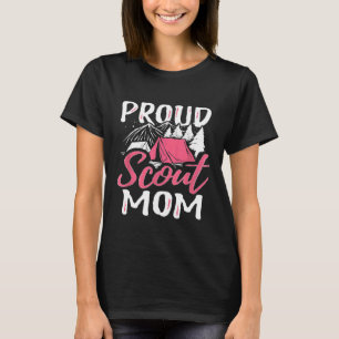 Proud Scout Mom Scouting Den Leader Cub Camping Tr T-Shirt