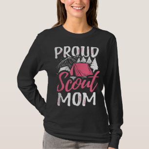 Proud Scout Mom Scouting Den Leader Cub Camping Tr T-Shirt