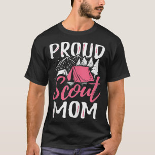 Proud Scout Mom Scouting Den Leader Cub Camping Tr T-Shirt