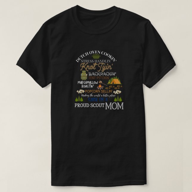 Proud Scout Mom T-Shirt (Design Front)