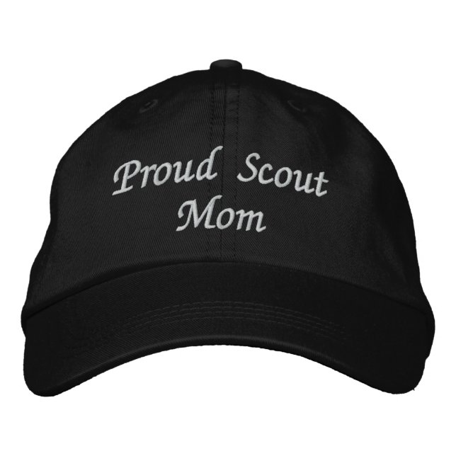 Proud ScoutMom Embroidered Baseball Cap (Front)