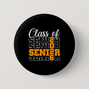 Proud senior 2026 graduation high school class of button