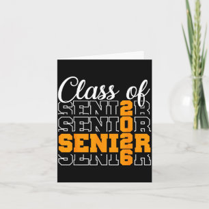 Proud senior 2026 graduation high school class of card