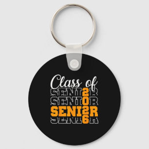 Proud senior 2026 graduation high school class of keychain