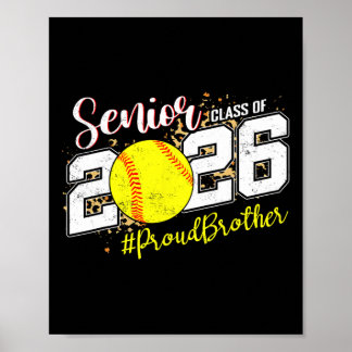Proud Senior Brother Cl Of 2026 Softll Graduation Poster