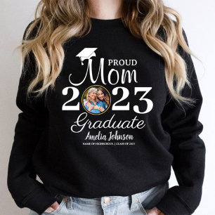 Proud Senior Mom Graduation 1 Photo  T-Shirt