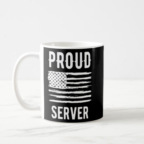 Proud Server Profession American Flag  Coffee Mug