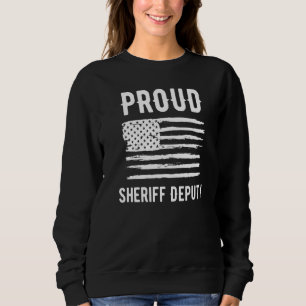 Proud Sheriff Deputy Profession American Flag Prem Sweatshirt