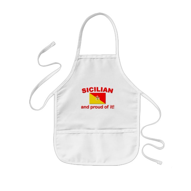 Proud Sicilian Kids' Apron (Front)