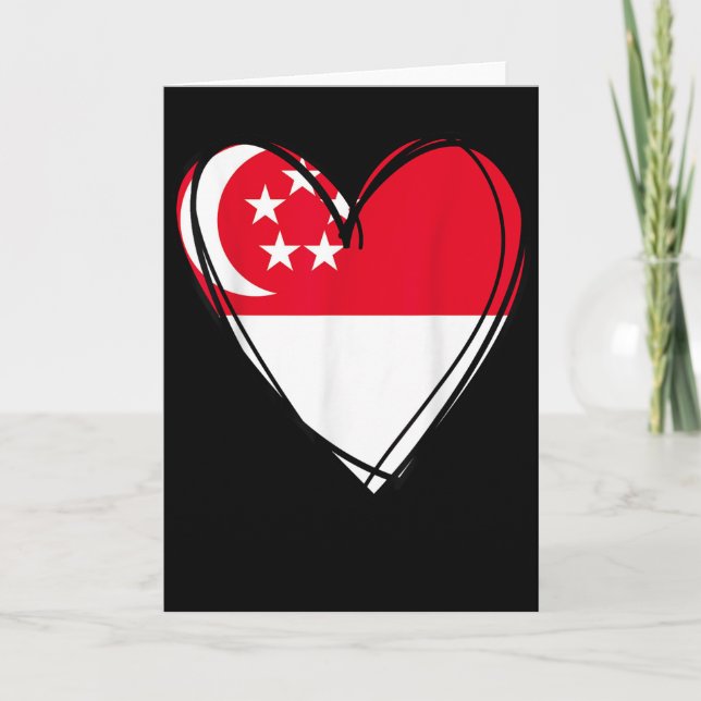 Proud Singarean Boy Girl Aunt Dad Mom Singare Flag Card (Front)