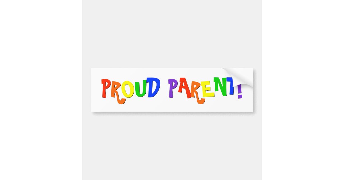 Proud Single Parent Gay Rainbow Bumper Sticker | Zazzle