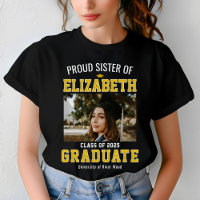 Proud Sister Class of 2025 Graduate Parent Custom