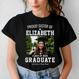 Proud Sister Graduate Name Custom T-Shirt