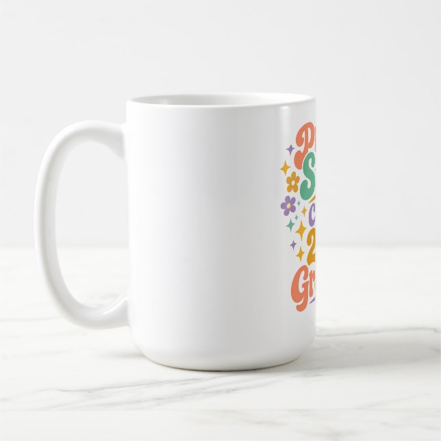 Proud Sister Graduation Class of 2026 Retro Groovy Coffee Mug (Left)
