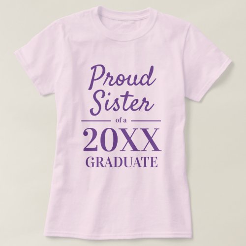 Proud sister of a 2023 graduate graduation party T_Shirt