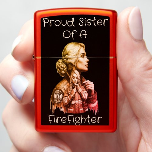 Proud Sister Of A FireFighter  consequence w Zippo Lighter