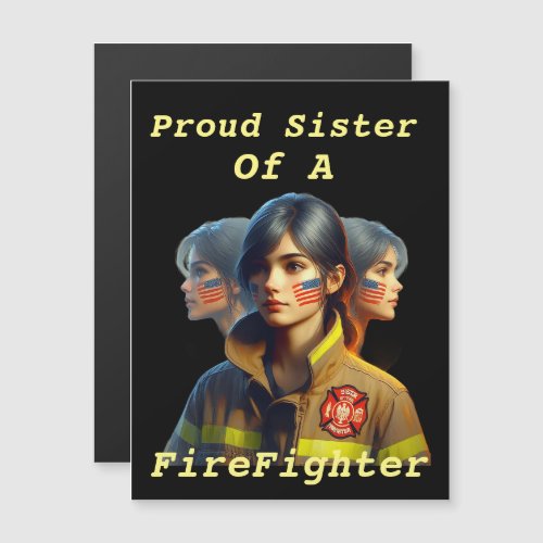 Proud Sister Of A FireFighter Determined Look W