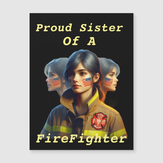 Proud Sister Of A FireFighter Determined Look W (Front)