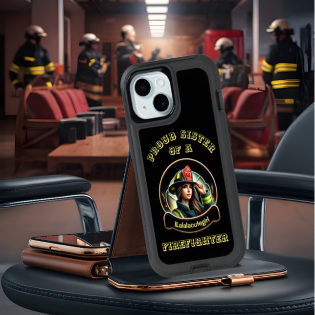Proud Sister Of A FireFighter imagination W iPhone 15 Case (Creator Uploaded)