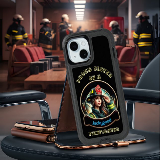 Proud Sister Of A FireFighter imagination W iPhone 15 Case (Creator Uploaded)