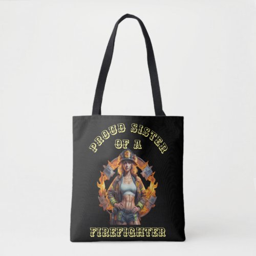 Proud Sister Of A FireFighter imagination W Tote Bag