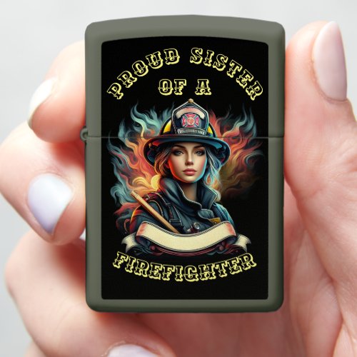 Proud Sister Of A FireFighter imagination W Zippo Lighter