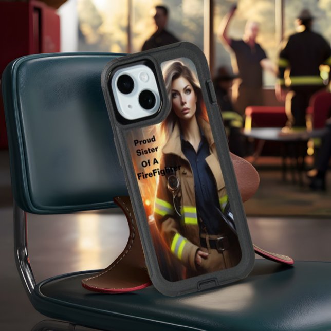 Proud Sister Of A FireFighter Path iPhone 15 Case (Creator Uploaded)
