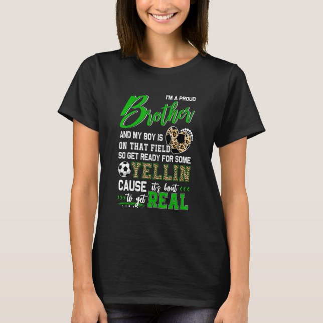 Proud Soccer Brother Soccer Family Matching 1 T-Shirt (Front)